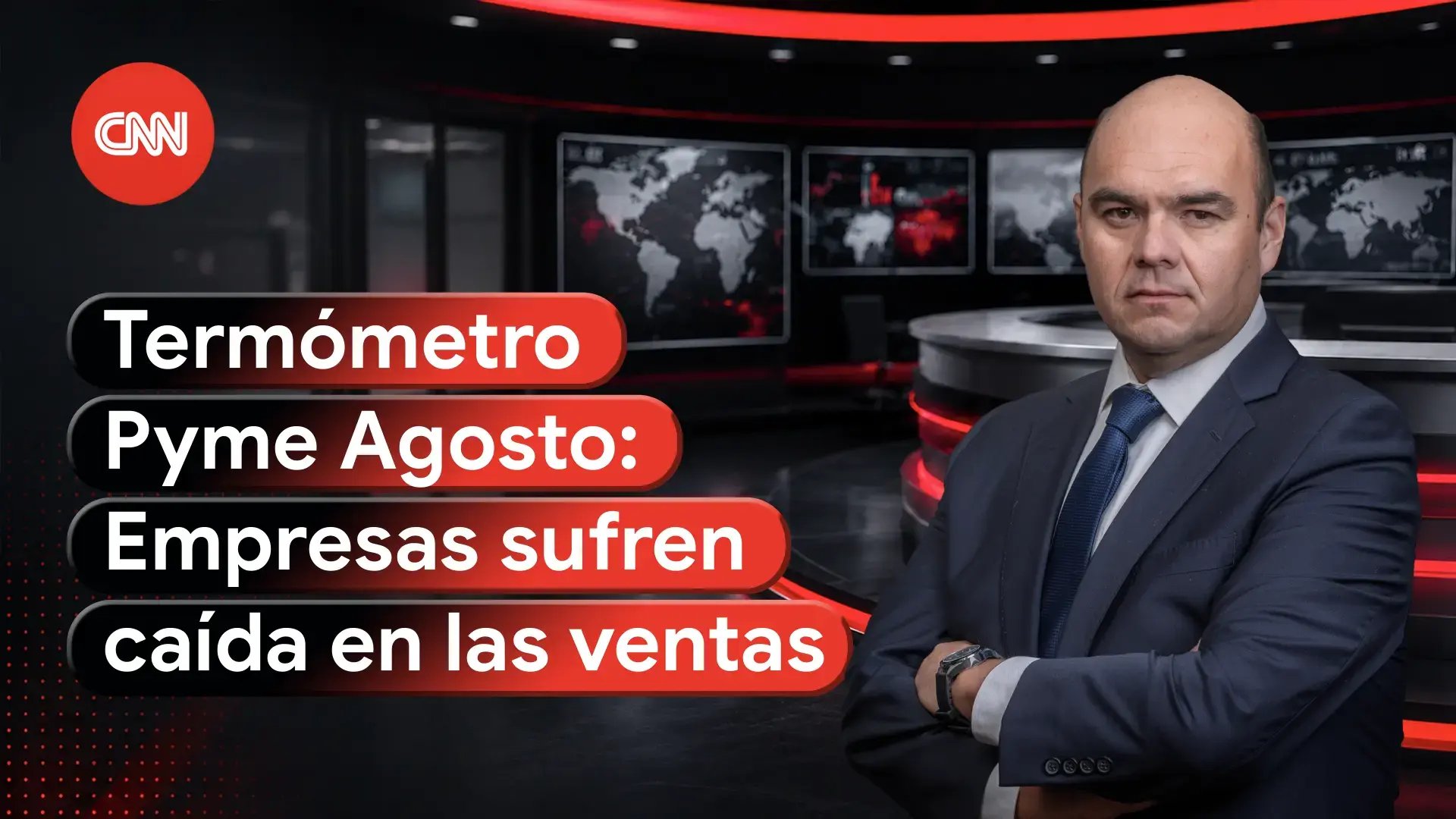 CNN: Termómetro Pyme agosto revela caída en las ventas de empresas chilenas.